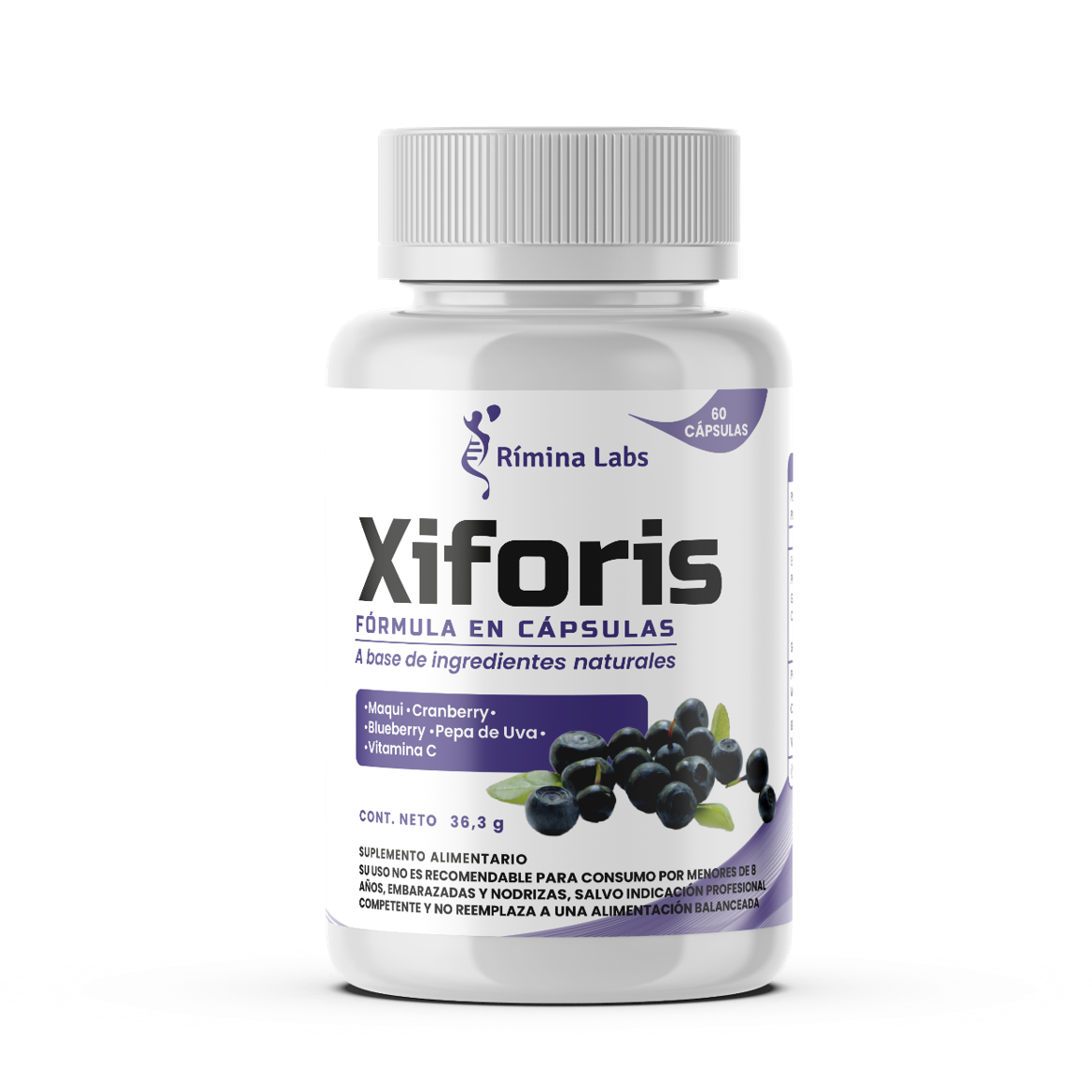 xiforis ¡NUEVO! Xiforis Cápsulas «Suplemento de berries y Vitamina C» - Imagen 1